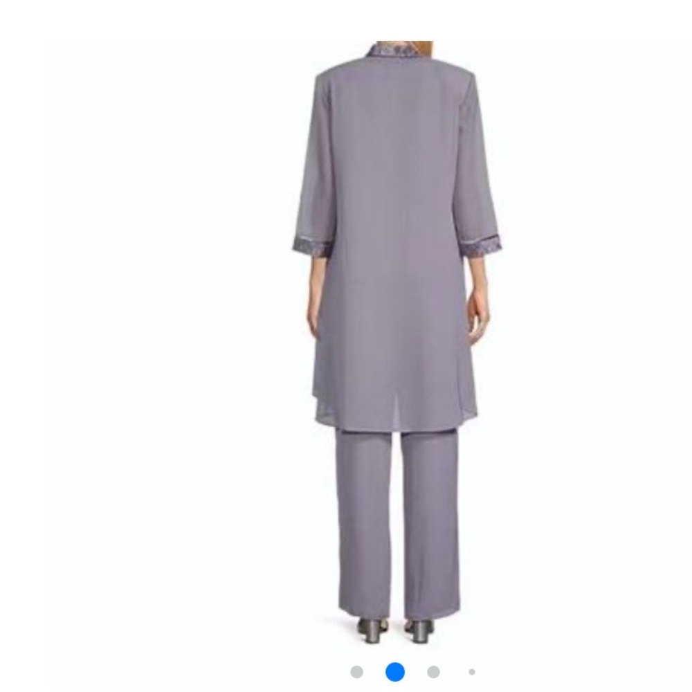 New Le Bos womens 3 Pc Pleated Charmuse Pant Set 16W - Picture 2 of 5